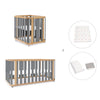 Culla, lettino e letto (4in1) legno/grigio · Crea Plus Tre C351-M5058