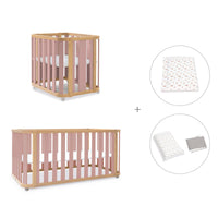 Culla, lettino e letto (4in1) legno/rosa · Crea Plus Tre C351-M5059
