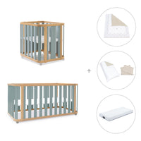 Culla, lettino e letto (4in1) legno/verde · Crea Plus Tre C351-M5057