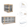 Culla, lettino e letto (4in1) legno/grigio · Crea Plus Tre C351-M5058