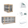 Culla, lettino e letto (4in1) legno/grigio · Crea Plus Tre C351-M5058