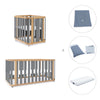 Culla, lettino e letto (4in1) legno/grigio · Crea Plus Tre C351-M5058