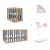 Culla, lettino e letto (4in1) legno/grigio · Crea Plus Tre C351-M5058