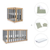 Culla, lettino e letto (4in1) legno/grigio · Crea Plus Tre C351-M5058