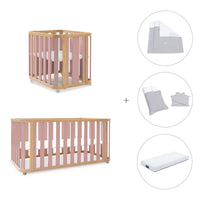 Culla, lettino e letto (4in1) legno/rosa · Crea Plus Tre C351-M5059