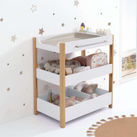 Mobile fasciatoio 50x80 cm con ripiani legno/bianco · Neo Dadá