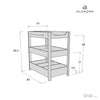 Mobile fasciatoio 50x80 cm con ripiani legno/bianco · Neo Dadá