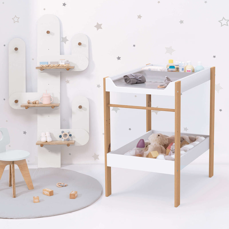 Mobile fasciatoio 50x80 cm con ripiani · Tiboo