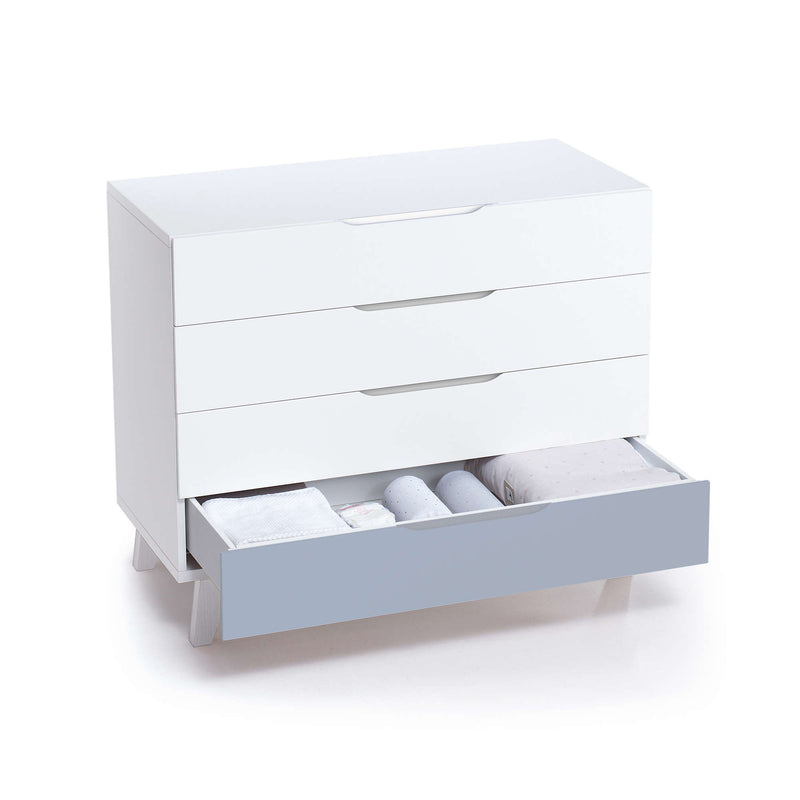 Cassettiera bambini (4 cassetti) stile nordico bianco · Style D247