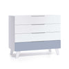 Cassettiera bambini (4 cassetti) stile nordico bianco · Style D247