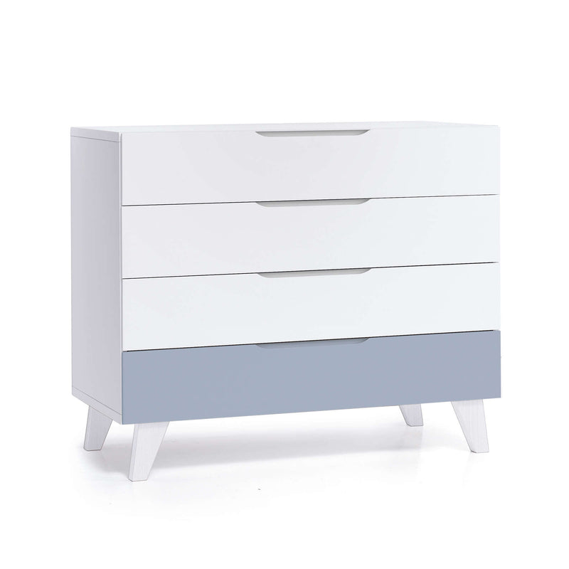 Cassettiera bambini (4 cassetti) stile nordico bianco · Style D247
