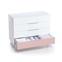Cassettiera bambini (4 cassetti) stile nordico bianco · Style D247
