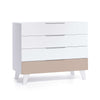 Cassettiera bambini (4 cassetti) stile nordico bianco · Style D247
