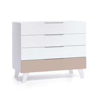 Cassettiera bambini (4 cassetti) stile nordico bianco · Style D247