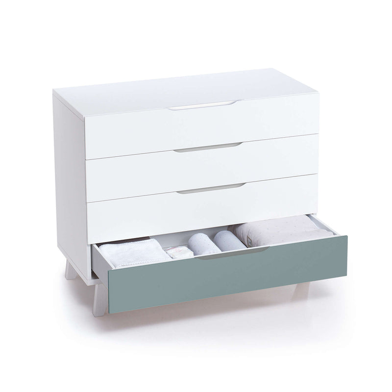 Cassettiera bambini (4 cassetti) stile nordico bianco · Style D247
