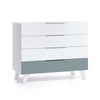Cassettiera bambini (4 cassetti) stile nordico bianco · Style D247