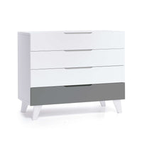 Cassettiera bambini (4 cassetti) stile nordico bianco · Style D247