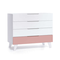 Cassettiera bambini (4 cassetti) stile nordico bianco · Style D247