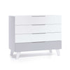 Cassettiera bambini (4 cassetti) stile nordico bianco · Style D247