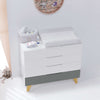 Cassettiera neonati (4 cassetti) bianco con gambe di legno · Lifestyle D247R