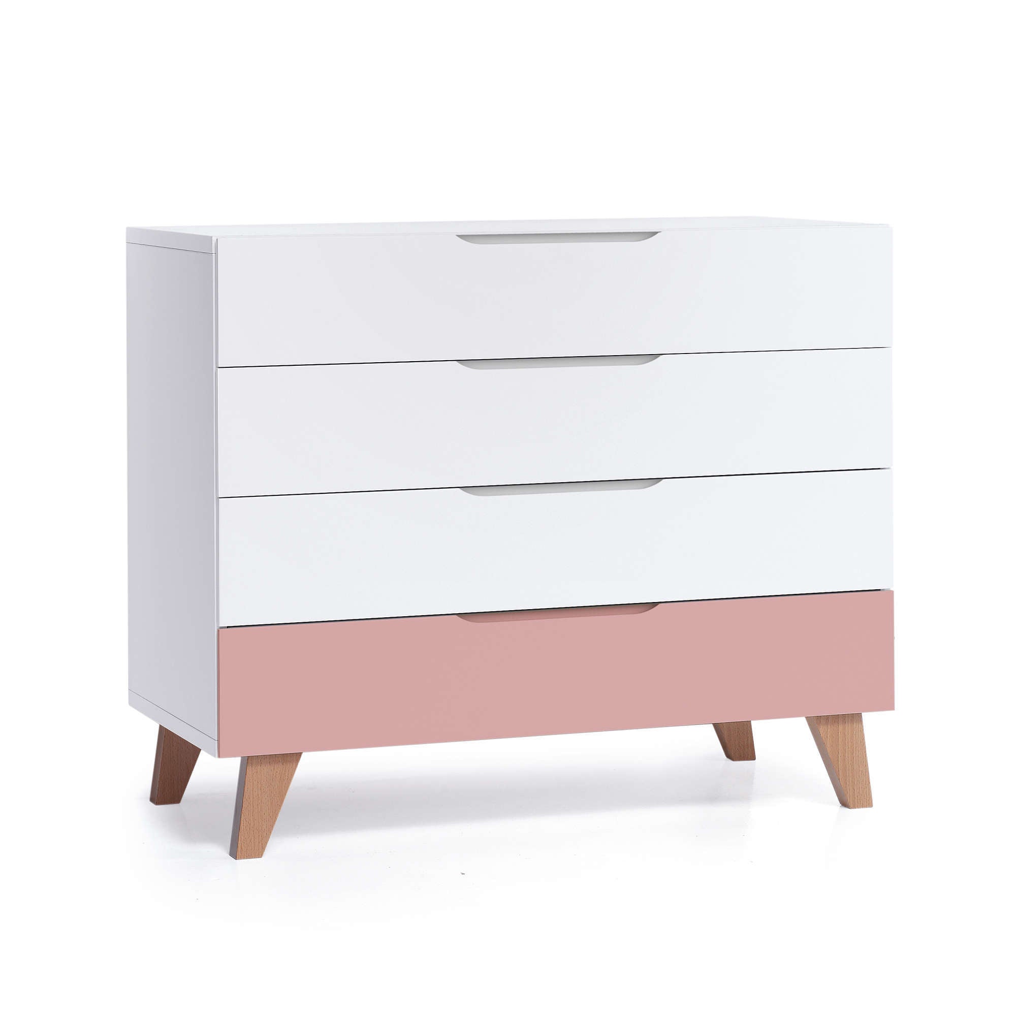 Comodino Per Bambini Relaxdays - Con Cassetto | Bianco E Rosa 31x38x30cm - Foto 6