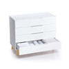 Cassettiera neonati (4 cassetti) bianco con gambe di legno · Lifestyle D247R