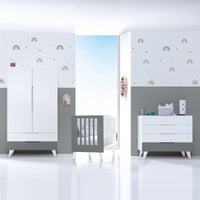 Armadio bambini (2 porte/2 cassetti) stile nordico · Style A347