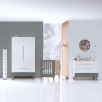 Armadio bambini nordico 110 cm con gambe legno · Lifestyle A347R