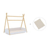 Letto Montessori legno 70x140 cm con tessile beige · Homy Life
