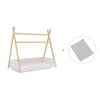 Letto Montessori legno 70x140 cm con tessile grigio · Homy Life