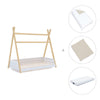 Letto Montessori legno 70x140 cm con tessile beige · Homy Life