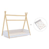 Letto junior Montessori legno 90x200 cm con tessile Taiga · Homy Life XL