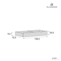 Medidas cajón inferior para cama Montessori Sogni de Alondra