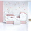 Lettino trasformabile 70x140 cm bianco/rosa chiaro · Sero More Flamingo K546-M7742