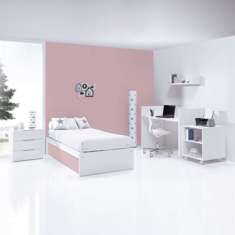 Lettino trasformabile 70x140 cm bianco/rosa chiaro · Sero More Flamingo K546-M7742