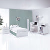 Lettino trasformabile 70x140 cm bianco/eucalipto · Sero More Eucalyptus K546-M7757
