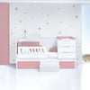 Lettino trasformabile 70x140 cm bianco/rosa · Sero More Quarzo K546-M7759