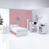 Lettino trasformabile 70x140 cm bianco/rosa · Sero More Quarzo K546-M7759
