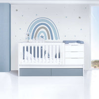 Lettino trasformabile 70x140 cm bianco/blu · Sero More Blu Denim K546-M7741