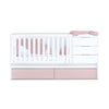 Lettino trasformabile 70x140 cm bianco/rosa chiaro · Sero More Flamingo K546-M7742