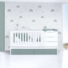 Lettino trasformabile 70x140 cm bianco/eucalipto · Sero More Eucalyptus K546-M7757