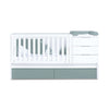 Lettino trasformabile 70x140 cm bianco/eucalipto · Sero More Eucalyptus K546-M7757