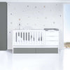 Lettino trasformabile 70x140 cm bianco/antracite · Sero More Antracita K546-M7758