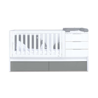 Lettino trasformabile 70x140 cm bianco/antracite · Sero More Antracita K546-M7758