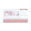 Lettino trasformabile 70x140 cm bianco/rosa · Sero More Quarzo K546-M7759