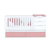 Lettino trasformabile 70x140 cm bianco/rosa · Sero More Quarzo K546-M7759
