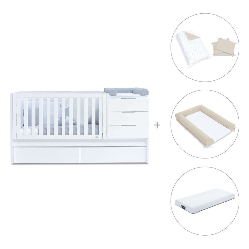 Lettino trasformabile 70x140 cm bianco · Sero More K546-M7700