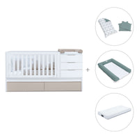 Lettino trasformabile 70x140 cm bianco/beige · Sero More K546-M7753