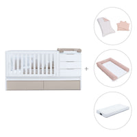 Lettino trasformabile 70x140 cm bianco/beige · Sero More K546-M7753