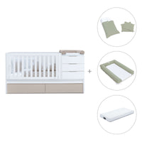 Lettino trasformabile 70x140 cm bianco/beige · Sero More K546-M7753